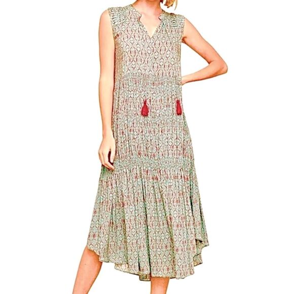 Mystree Dresses & Skirts - #D3 Mystree Felicity Smocked Sleeveless Maxi Sz S